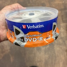 Verbatim AZO Digital Movie 8X DVD-R 25 Pack 4.7 GB 120 Min New Factory Sealed picture