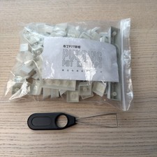 PBT Pudding Keycaps Set White Translucent Mechanical Gaming Keyboard Key Caps picture