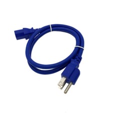 Blue 3FT Universal 3 Prong AC Power Cord Cable 18AWG Computer Printer Monitor TV picture