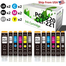 12PK PGI220 CLI 221 Ink Cartridge Fit For PIXMA MP540 MP550 MP980 Printer picture