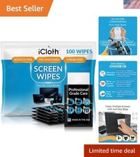 Large Screen Cleaning Wipes for Electronics - 100 Pack, Ammonia & Bleach Free picture