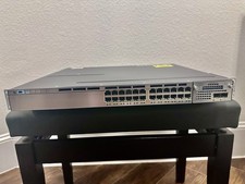 Cisco Catalyst WS-C3750X-24P-S 24PORT Gb PoE+ Switch C3KX-SM-10G C3KX-PWR-715WAC picture