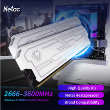 Netac Shadow III DDR4 RAM 8GB 16GB 32GB 3200 3600MHz 288Pin Desktop Memory Kit picture