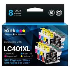 E-Z Ink Pro Compatible for Brother LC401XL Ink Cartridges LC401 LC 401XL picture