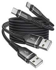 USB to USB C Cable 6FT 2-Pack Fast Charging 60W for iPhone 15 CarPlay Black picture