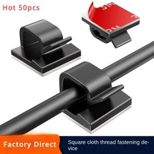 50Pcs Cable Clips Self-Adhesive Cord Wire Holder Management Organizer Clamp picture