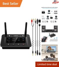 Versatile Bluetooth 5.3 Audio Adapter - Dual Headphone Streaming & Wired Outputs picture