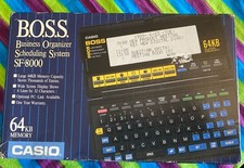 1989 Casio BOSS SF-8000 Business Organizer Scheduling System Digital Diary boxed picture