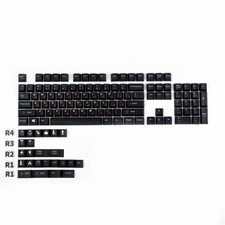 Black Simple Russian Keycap Cherry MX PBT 128 KeyCaps in Box for Cherry MX  picture