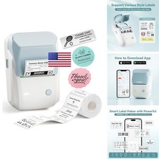 NIIMBOT B1 2Inch Bluetooth Label Printer Light Blue picture