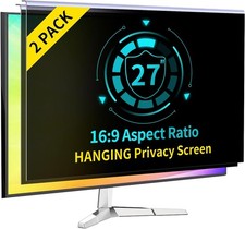 DEJIMAX 2 Pack 27 Inch Hanging Computer Privacy Screen Filter for 16:9 picture