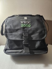 Vintage RARE Apple Computer WWDC 2000 Giveaway Green Logo Bag • 1 Strap is Broke picture
