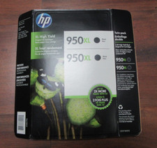 Genuine Twin Pack HP 950XL Black Ink OfficeJet NEW EXP JAN 2018 picture
