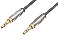 Amazon Basics 3.5mm Stereo Audio Cable Male to Male 2-Pack 4ft Black picture