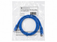 Monoprice 3FT Cat6 Ethernet Patch Cable Blue RJ45 24AWG UTP 2114 Gold picture