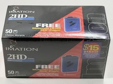 Factory Sealed Imation 50 2HD 3.5 Inch Diskettes IBM Floppy Motorola Pager Promo picture