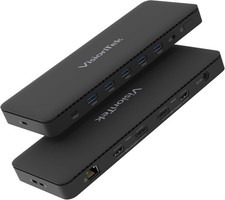 VisionTek VT4600DL Universal Dual 4K Docking Station 100W Charging picture
