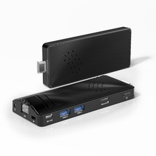 OuuOee Fanless Mini PC Stick Win 10, Micro Desktop Computer Stick Celeron J34... picture