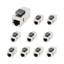 10/25 Pack CAT6/CAT7 Shielded Inline RJ45 Keystone Wall Coupler Jack Adapter picture