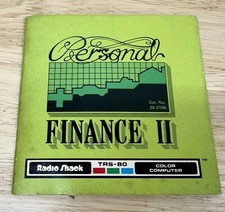 TRS-80 Personal Finance II Radio Shack Tandy Color Computer Manual Book picture