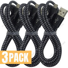 3 Pack 6Ft Braided USB Charger Cable For Apple iPhone SE XR 8 7 6 Charging Cord picture