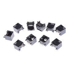 10Pcs Unshielded RJ11 RJ45 8P8C Network Modular PCB Connector Jacks S.t1S~gw picture