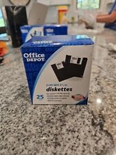 25 Pack Office DEPOT 2 HD IBM 3 1/2 Inch Diskettes picture