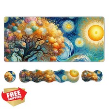 AIMSA Keyboard Mouse Pad Set Starry Sky Tree picture
