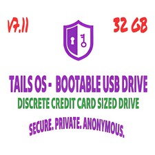 Tails OS Bootable USB Credit Card Flash Drive | 32GB | DISCRETE  picture