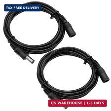 2 Pack 3ft 1M DC Power Extension Cable, Premium Pure Copper DC 12V Power Adapter picture