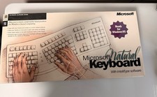 Vintage 1995 Microsoft Natural Keybaord Windows IOB picture