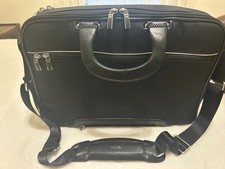 TUMI Executive Laptop Briefcase Black Nylon Leather Business Travel Bag picture