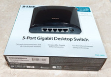 D-Link Ethernet Switch 5-Port Gigabit DGS-1005G Black Factory Box Power adapter picture