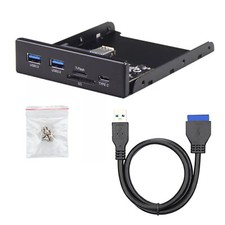 Desktop PC Front Panel 20Pin to Type-C USB 3.0 Micro SD/TF 5Gbps Open Bay Space picture