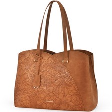 17 Inch Laptop Tote Bag for Women, Work Bags Laptop Bag Teacher Tote Bag, Lea... picture