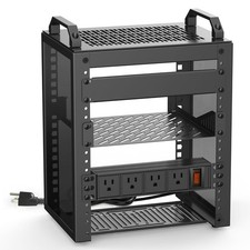 10Inch Mini Server Rack,6U Network Rack with Rack PDU Power | Depth of 7.87 inch picture