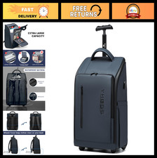 Waterproof Rolling Backpack with Wheels, Laptop Compartment for 15.6