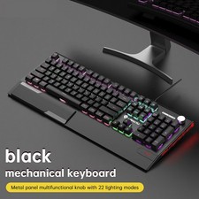 K1000 Mechanical Keyboard Wired 104key Red Switches for PC Chroma RGB Wrist Rest picture