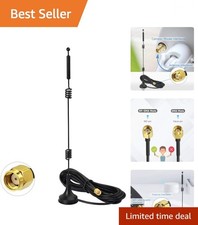 Dual Band WiFi 2.4GHz 5GHz 5.8GHz 9dBi Magnetic Base RP-SMA Male Antenna for ... picture