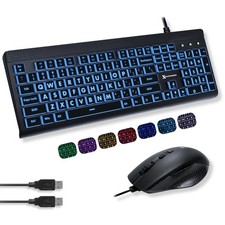 X9 Performance Wired Keyboard and Mouse Combo - Large Print Backlit Keys for... picture