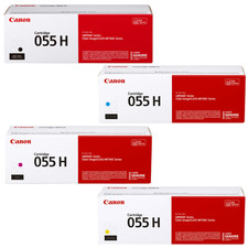 Canon 055H 4-Color Set Toner Cartridges Black,Cyan,Magenta,Yellow New-Sealed Box picture