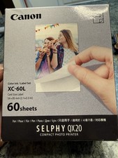 Canon XC-60L Color Ink Label Set 60 Sheets SELPHY QX20 6756C001 Open Box picture