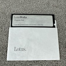 lotus works program disk 5.25” Floppy software vintage picture