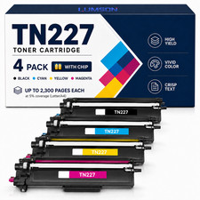 TN227 Toner Cartridge 4 Pack (BK/C/M/Y) Compatible With Brother TN223 HL-3210CW picture