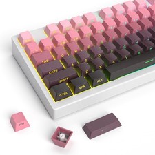 PBT Cherry Profile 133-Keys Gradient Side Printed Double Shot Keycaps Red picture