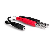 Hosa YMP-434 Stereo Breakout 3.5mm TRSF to Dual 1/4 in TS picture