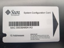 3705155-02   SUN SYSTEM CONFIGURATION CARD picture