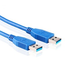 USB Male to Male Cable 3.0 A High-Speed Data Transfer Cord - Blue 0.3m to 5m picture