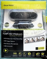 (NEW) Gear Head WC7500HD USB 2.0 4MP 720P HD Webcam with Dual Microphone picture