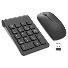 TRELC Wireless Numeric Keypad, Mini 2.4G 18 Keys Number Pad, Portable Black picture
